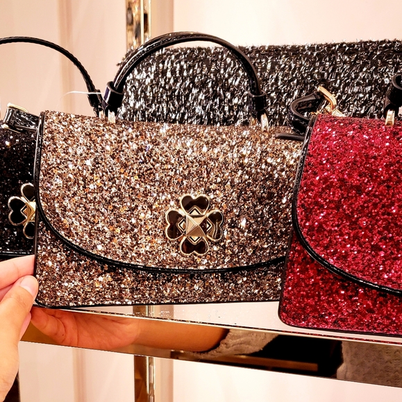 KATE SPADE MINI TOP HANDLE CROSSBDY ODETTE GLITTER - Picture 3 of 8